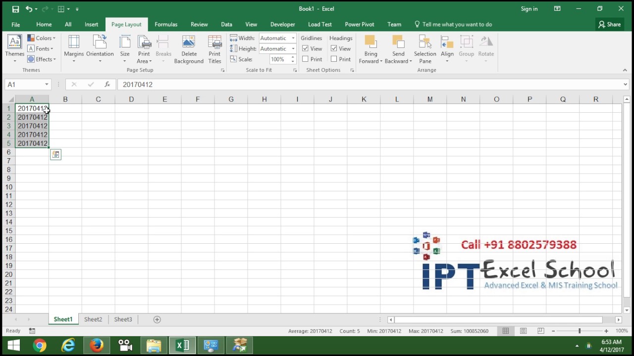 Change Date Format 20170417 To 04 17 2017 Advanced Excel Training In