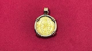 14th Century Venetian Jesus Christ Gold Ducat Coin Necklace