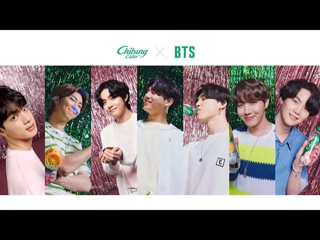 BTS's Chilsung Cider Commercial - YouTube