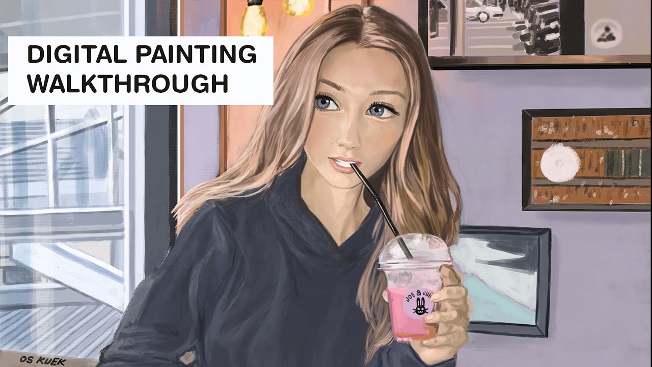 Digital Painting Process Explained Fully - YouTube