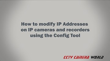 How to modify IP Addresses using the Config Tool