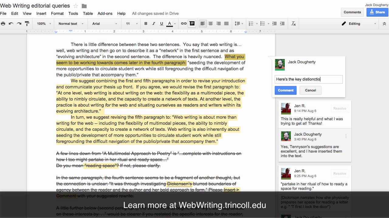 editing google docs editing google docs