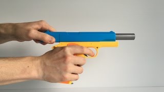 Toy Gun - Realistic 1:1 Scale Colt 1911 Rubber Bullet Handgun Review