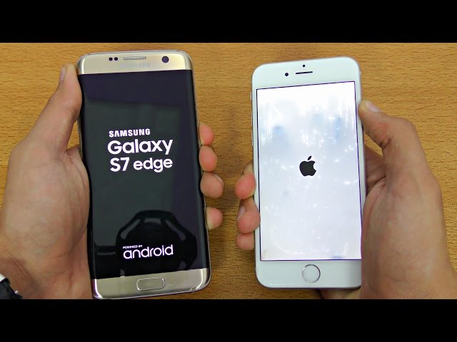 iPhone 6 vs Samsung Galaxy S7 Edge - Speed Test (4K) - YouTube