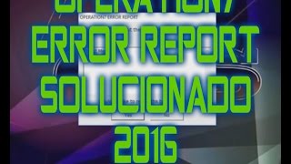 operation7 error report 2016