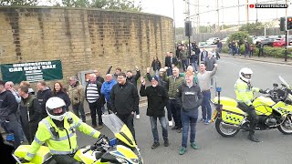 BLUES FANS ARRIVE IN HUDDERSFIELD: Final away day of the season