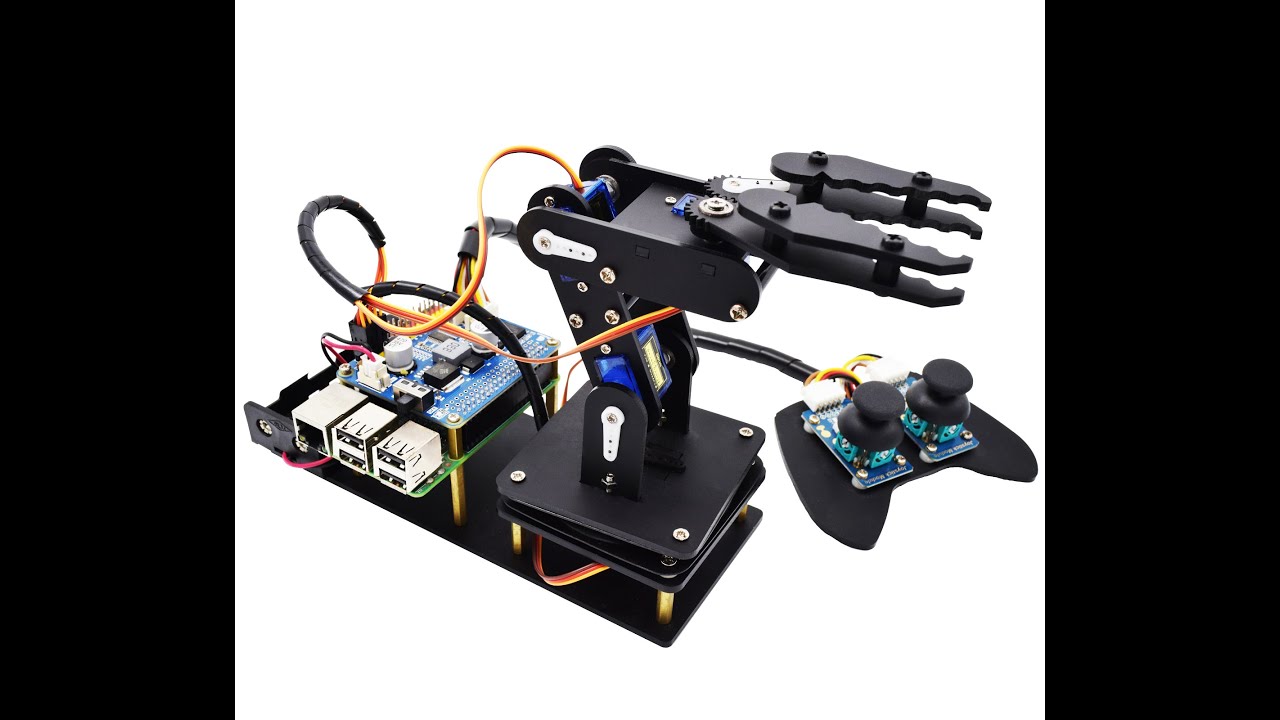 Adeept 4 Axis Robotic Arm Kit for Raspberry Pi 4 3 B 3 B+、4-DOF Mini Desktop Robot Kit for Adults Teens Kids、Electronic Programming Project DIY Arduino Robot Arm Kit Adeept 5DOF Robotic Arm Kit For Arduino Uno