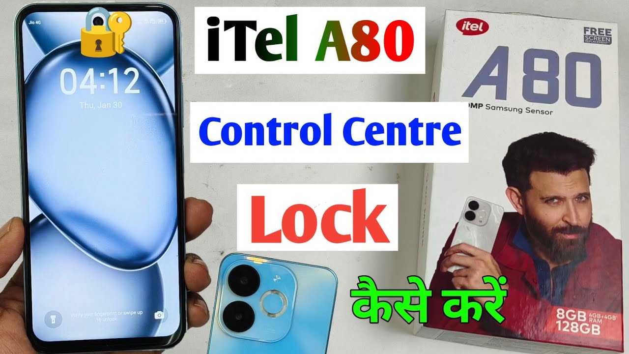 itel a80 me control centre lock kaise kare / how to lock control centre itel a80