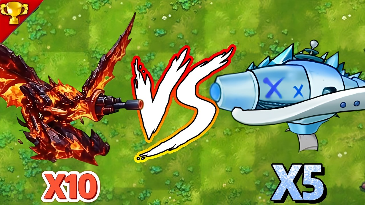 PVZ 1 Fusion 3.4.2 Challenge!10X Ultimate Plant VS 5X Elite Winter Guide Snow Boat-Who Will Win?！！