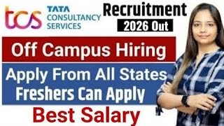 TCS Recruitment 2026 | TCS Off Campus Hiring 2026 | TCS JOBS 2026 | TCS Freshers Jobs 2026