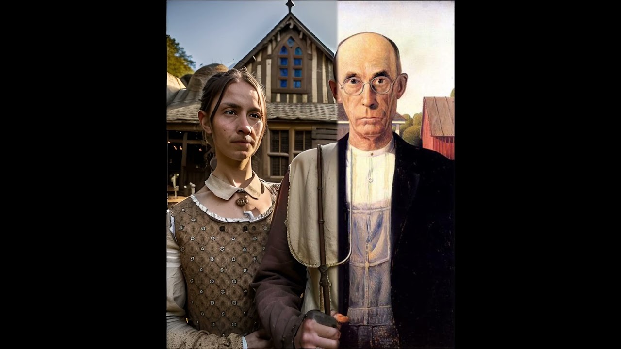 American Gothic - Grant Wood - Realism NFT