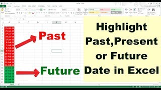 Highlight Present, Past or Future Dates in Excel | Conditional Formatting
