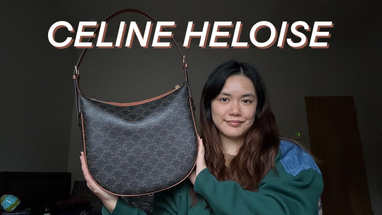 ショルダーバッグ・ポシェット Celine Large Heloise Cuir Triomphe Bag In Suede Calfskin FIRST IMPRESSION: celine heloise cuir triomphe (+3 month