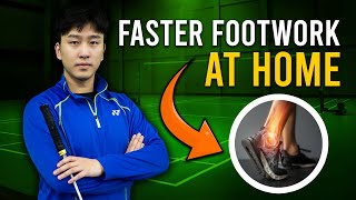 8 Minute FASTER FOOTWORK Home Workout (badminton)