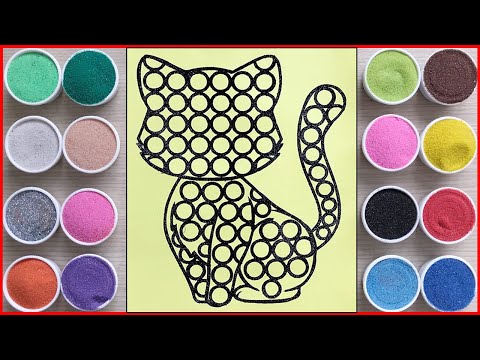 Video TÔ MÀU TRANH CÁT POP IT HÌNH CON MÈO TIỂU THƯ - Sand... - youtube