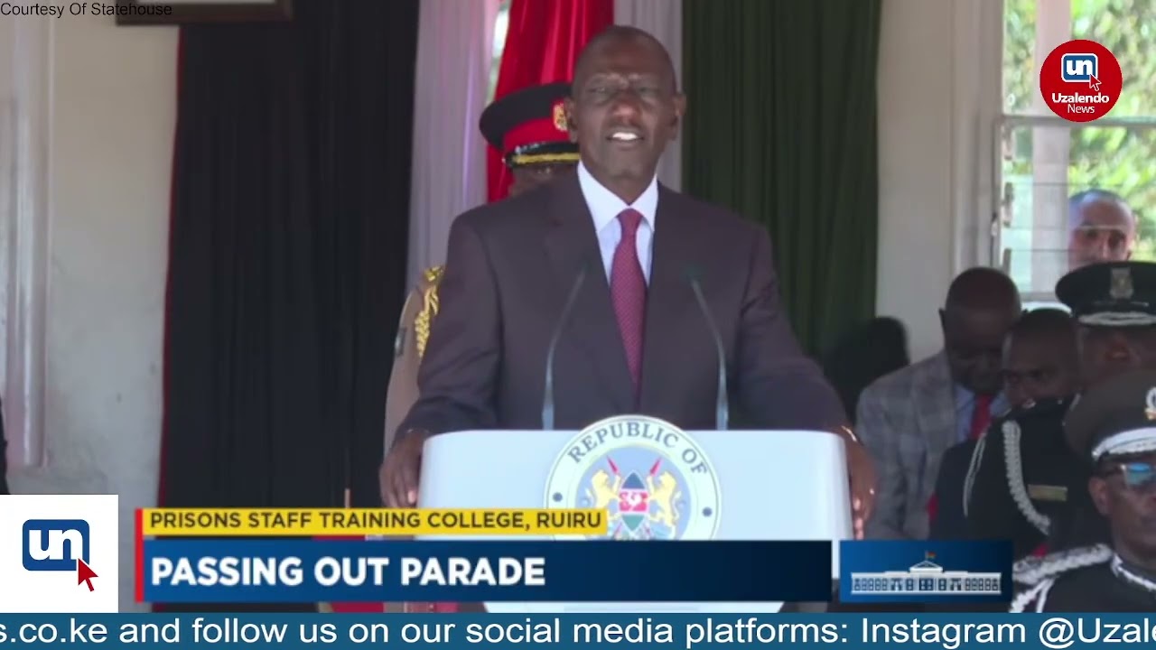 President Ruto's Speech During the Passing Out Parade, Prisons Staff Training College, Ruiru