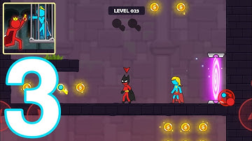 Red and Blue Stickman All Levels Gameplay Walkthrough Part 3 (Android/iOS)
