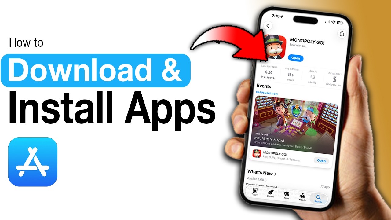 How to Download and Install Apps on iPhone - Step by Step - YouTube