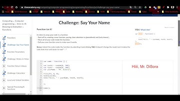 Challenge Say Your Name