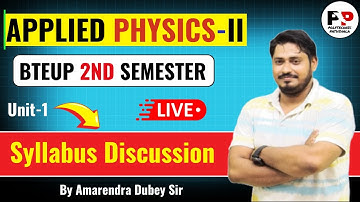 🔥Applied Physics-II II Syllabus Discussion@PolytechnicPathshala