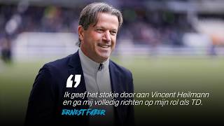 Faber: "Ik geef het stokje door aan Vincent Heilmann en ga mij volledig richten op mijn rol als TD"