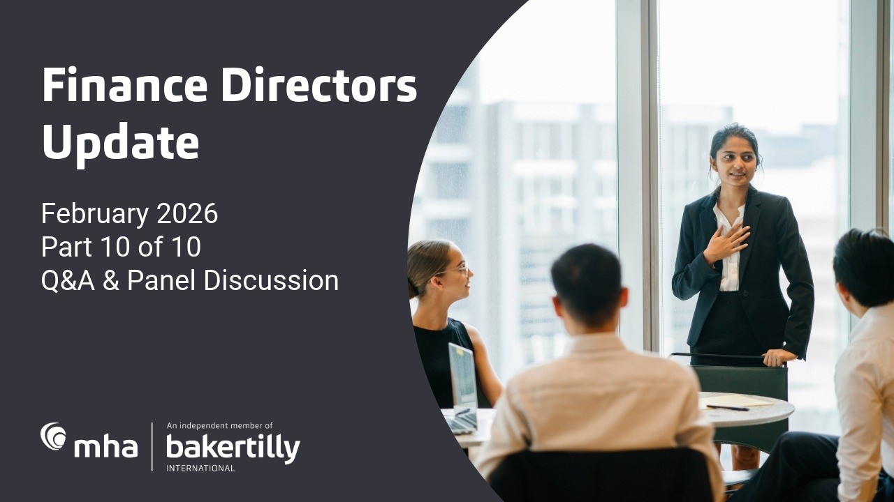 Finance Directors Update Course - Part 10: Questions & answers, along with full panel discussion