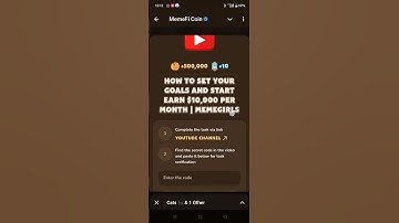 How to Set Your Goals And Start Earn $10,000 per Month | Memegirls Code | YouTube video Code Memefi