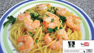 SPAGHETTI CON CAMARONES | #VickyRecetaFacil