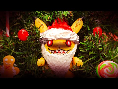 Pokemon Christmas Santa Pikachu Robbing Pikachu's Hunted