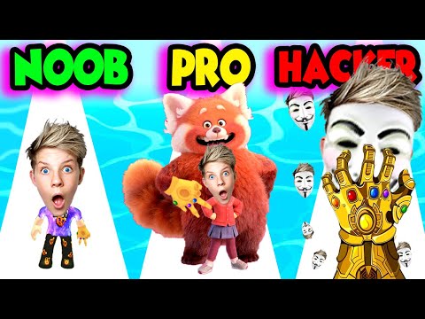 Can We Go NOOB vs PRO vs HACKER in Glove Power (ALL LEVELS!) Prezley