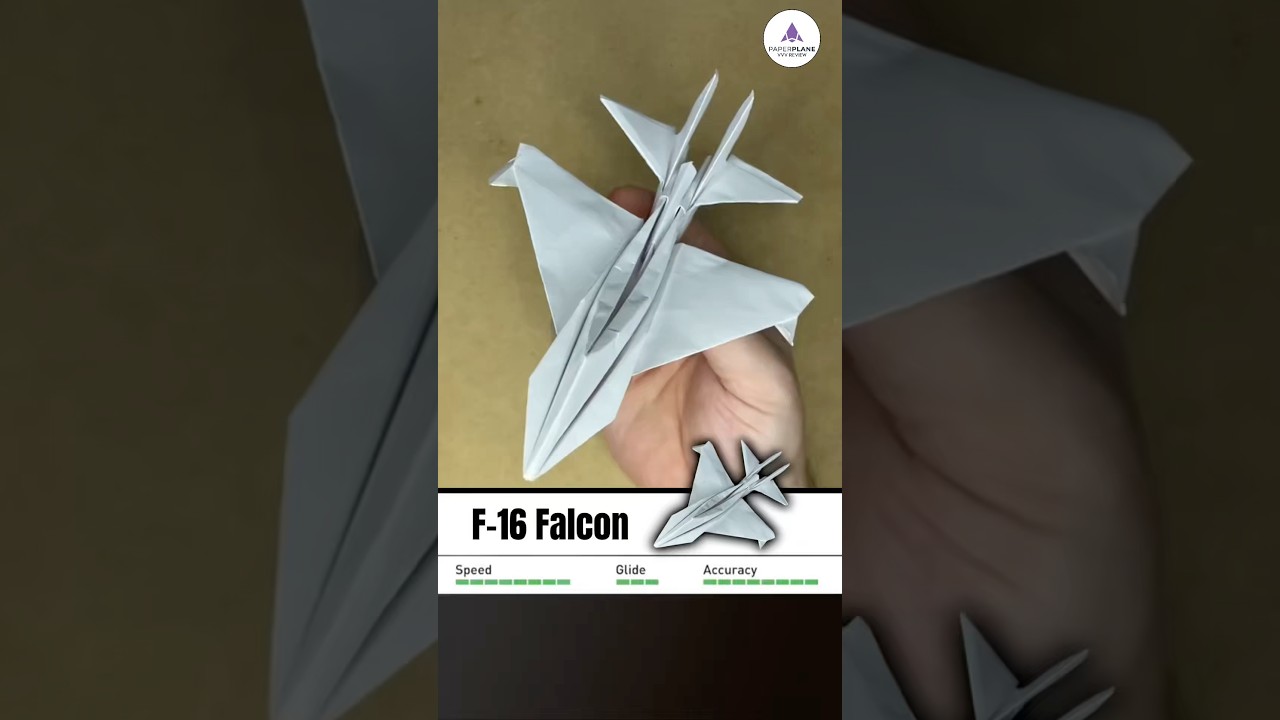 F-16 Fighting Falcon ВВС США 🚀🇺🇸 Учебник по сборке бумажного самолётика