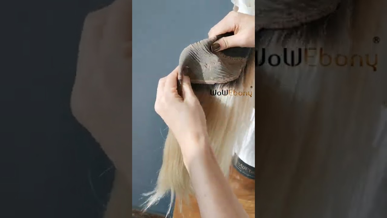 Glam with this blonde real human hair topper|Ombre white plaitnum blonde|WoWEbony human hair topper