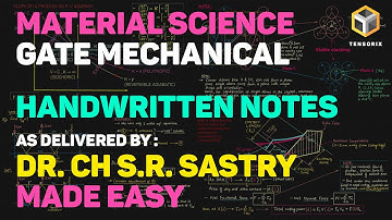 LECTURE - 1 | MATERIAL CLASSIFICATION | MATERIAL SCIENCE | MADE EASY 2025 NOTES #gatemechanical