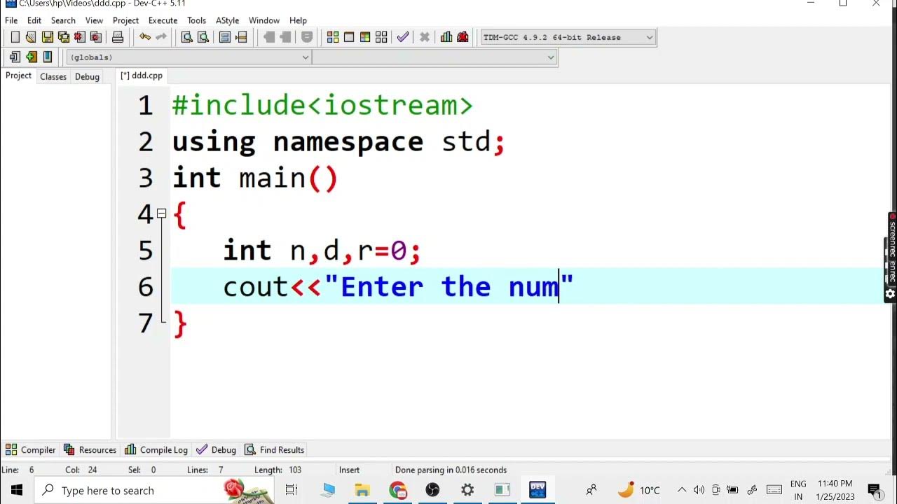 c++ program to reverse a number using while loop - YouTube