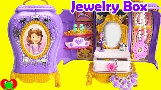 Sofia the First Jewelry Box with Surprises by Toy Genie. In this video, we have a Sofia the First Jewelry Box. It comes with two tiaras 