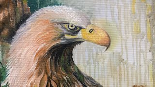 A beautiful painting of an eagle