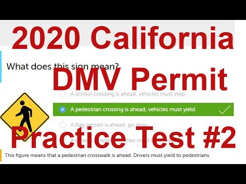 dmv practice permit test california
