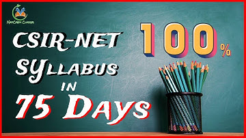 CSIR NET Chemical Science Complete Revision in 75 Days|strategy|study plan| How to Clear CSIR NET