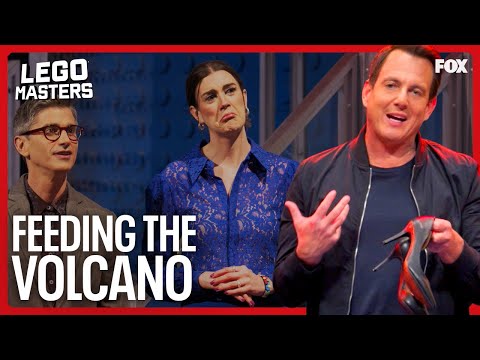 Will Arnett Sacrifices Amyâs High Heels To A Volcano | LEGO Masters