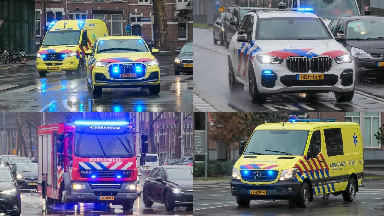 Hulpdiensten Rotterdam - Vele Hulpdiensten met Spoed onderweg in Rotterdam!