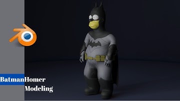 Batman Homer Sculpture - Batman Homer 3D Fan Art Blender Sculpting Character Tutorial