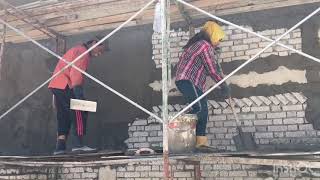 SANGAT LUAR BIASA SEMANGATNYA TKW CANTIK KERJA BANGUNAN//TKI MALAYSIA