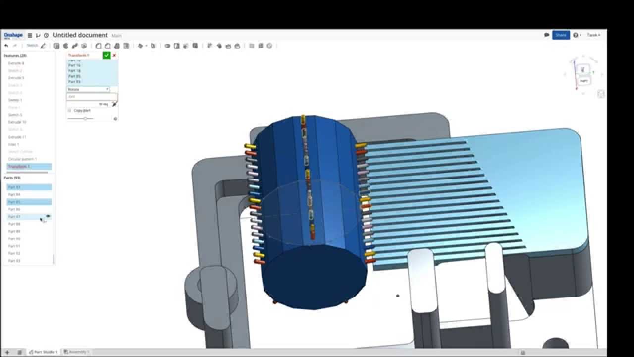 Onshape Tutorial - Erstellung einer Musikbox - Teil 4 - Cylinder - YouTube