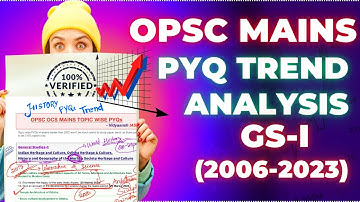 OPSC OAS MAINS PYQs TREND ANALYSIS🔥| GS - I (History) ✅
