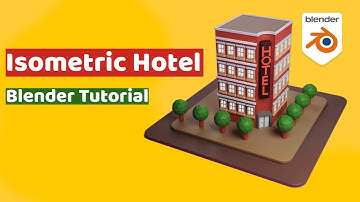 How To make a Low Poly isometric Hotel in Blender | Beginner