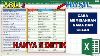 Cara Mudah Memisahkan Nama dan Gelar di Microsoft Excel | Trik Update Data Excel screenshot 4