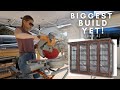 Andrea&#39;s Biggest Furniture Build Ever Pt. 4 // DIY Massive China Cabinet Build With Glass Doors!