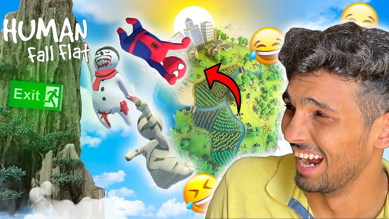 FUNNIEST GAMEPLAY OF MY LIFE || Human Fall Flat Ft. @captaingameboy & @JaydeepPlaysYT