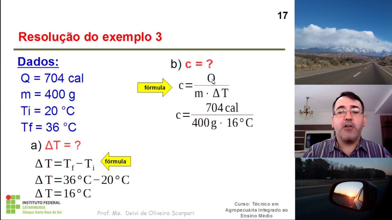 O Calor Específico De Uma Substância Indica O Valor:
