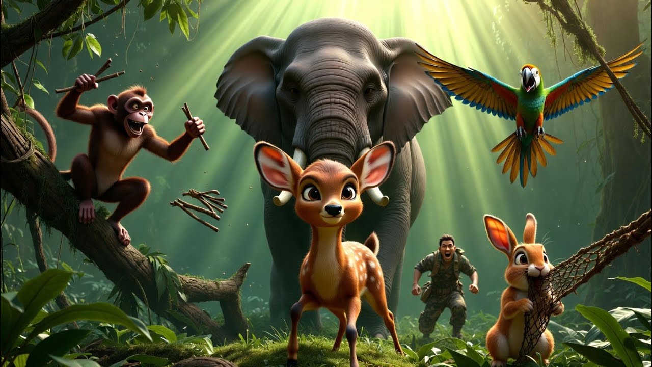 डरपोक हिरन बना🌿 जंगल का हीरो 🦌 | Courage & Unity Story | Kids Moral Story in Hindi